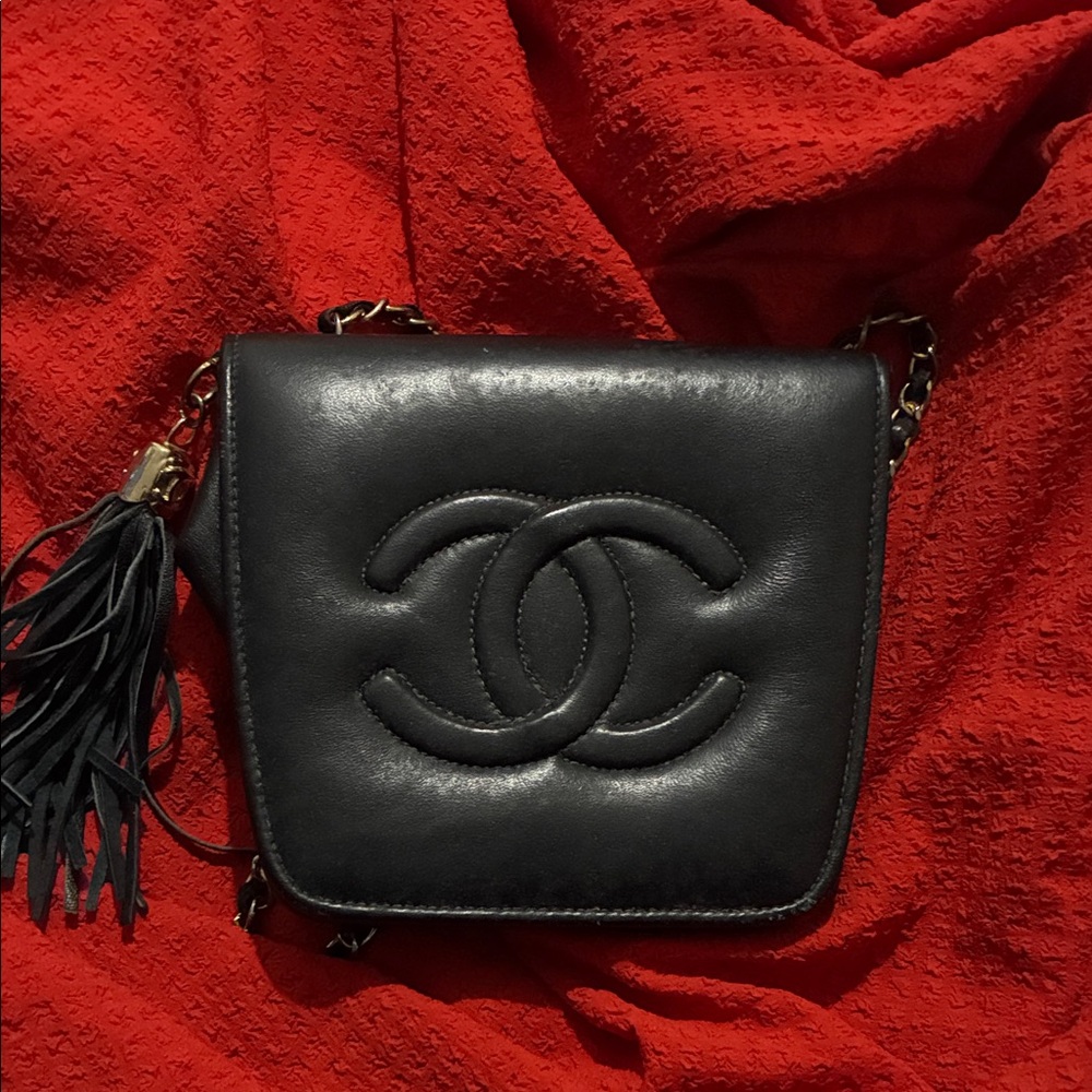 Chanel Black Crossbody Bag with Tassel